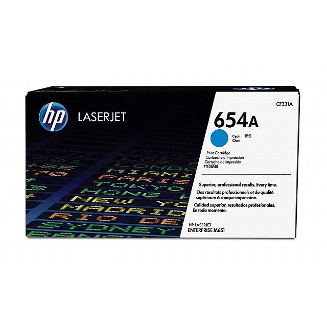 HP 654A original Toner cartridge CF331A cyan standard capaci