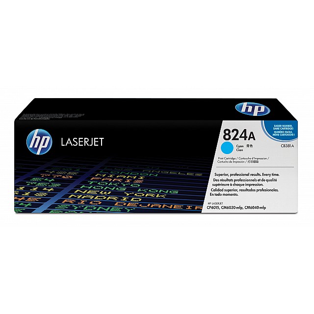 HP 824A original Colour LaserJet Toner cartridge CB381A cyan