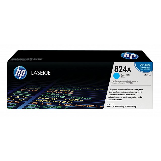 HP 824A original Colour LaserJet Toner cartridge CB381A cyan