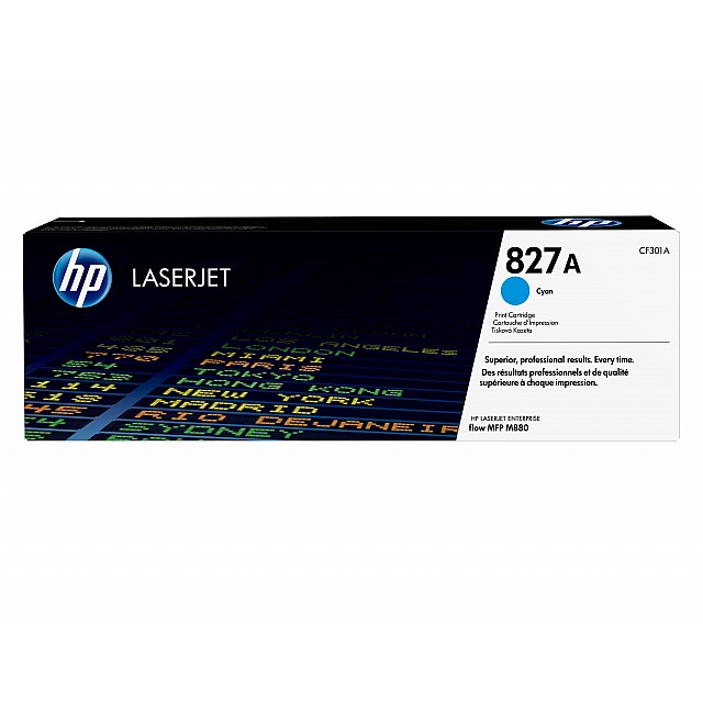 HP 827A original Toner cartridge CF301A cyan standard capaci