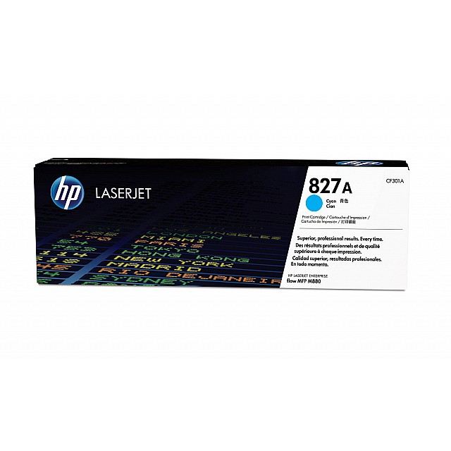 HP 827A original Toner cartridge CF301A cyan standard capaci