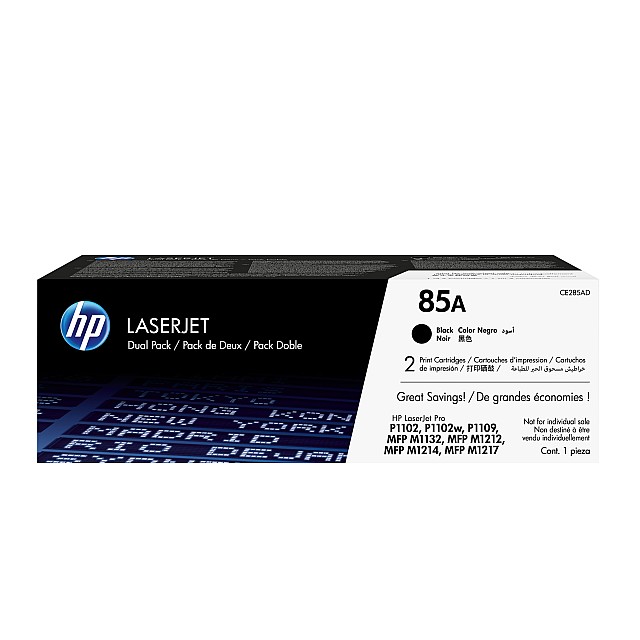 HP 85A original LaserJet Toner cartridge CE285AD black stand