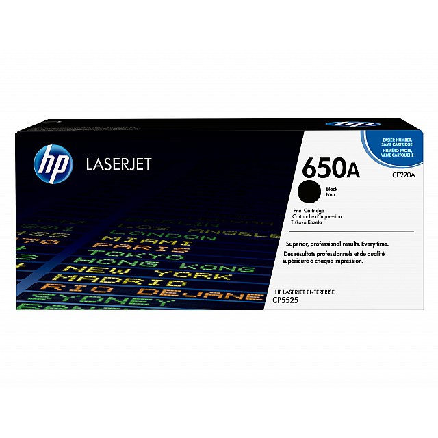 HP original Colour LaserJet CE270A Toner cartridge black sta
