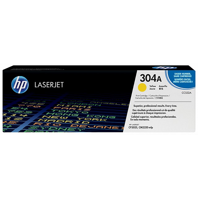 HP 304A original Colour LaserJet Toner cartridge C532A yello