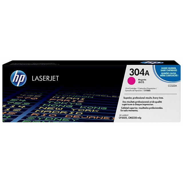 HP 304A original Colour LaserJet Toner cartridge CC533A mage