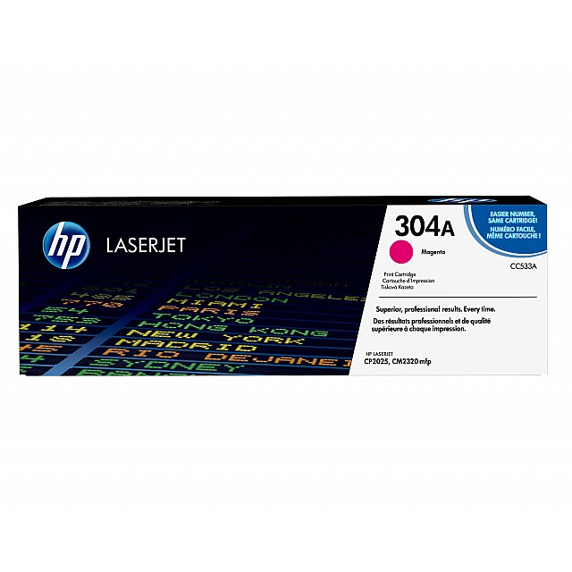HP 304A original Colour LaserJet Toner cartridge CC533A mage