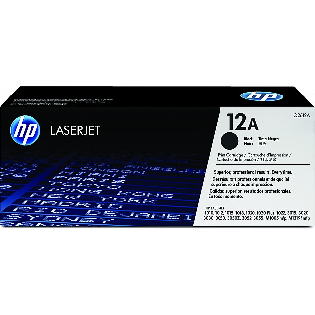 HP 12A original LaserJet original Toner cartridge Q2612A bla