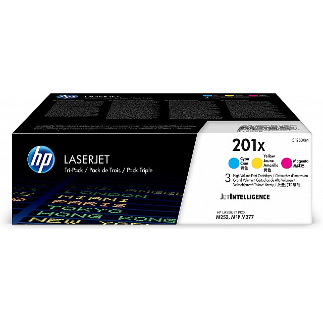 HP 201X oiginal LaserJet Toner cartridge CF253XM Cyan/Magent