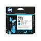 HP 774 Matte Black/Cyan Printhead