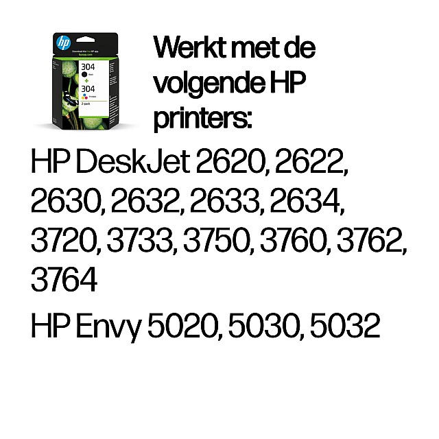 HP 304 2-Pack Black/Tri-color Original Ink Cartridges