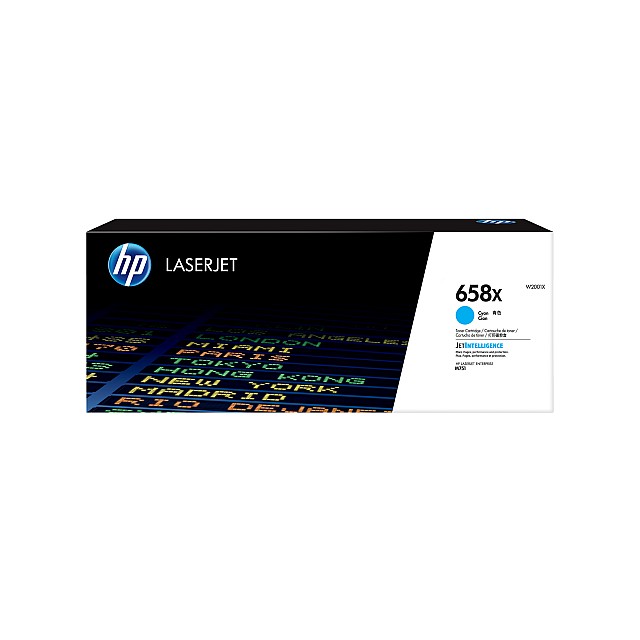 HP 658X Cyan LaserJet Toner Cartridge