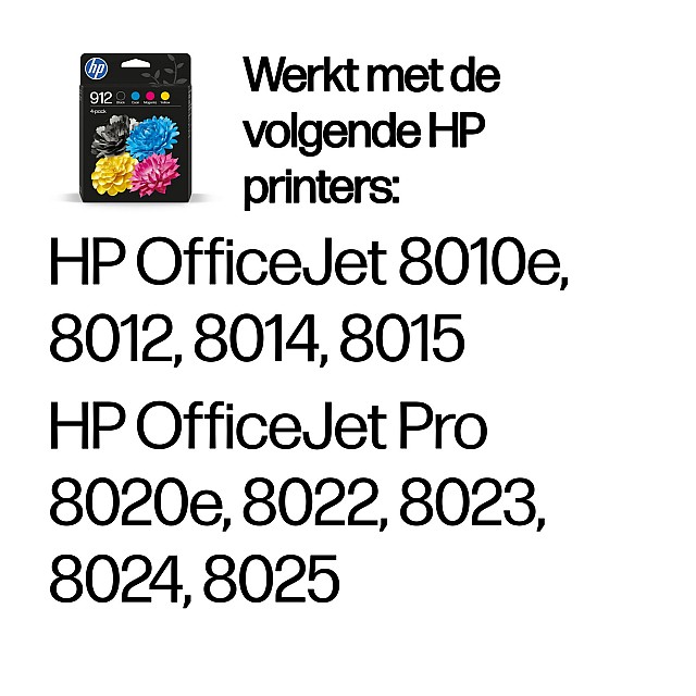 HP 912 CMYK Original Ink Cartridge 4-Pack