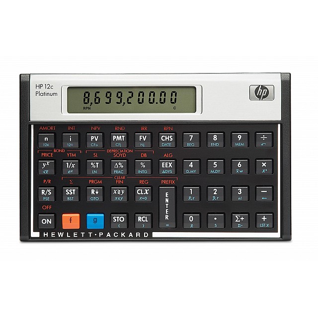 HP FINAN REKENMACHINE 12C PLAT