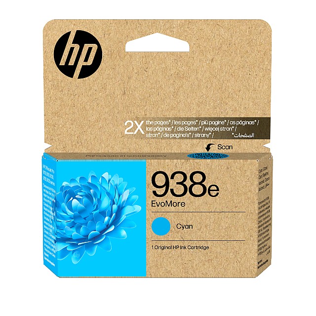 HP 938e EvoMore Cyan Original Ink Cartridge