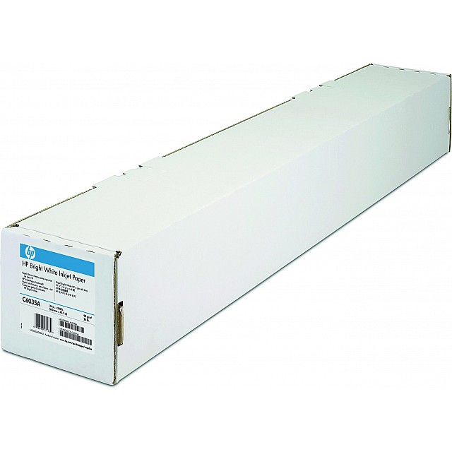 HP Bright White Papier helder wit inktjet 90g/m2 610mm x 45.