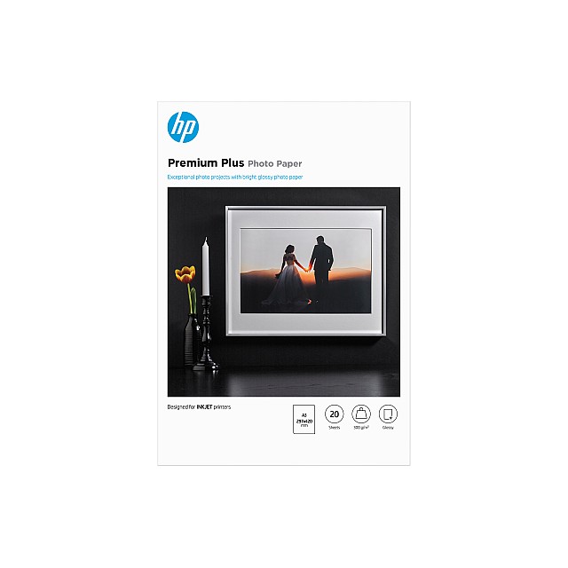 HP Premium Plus Glossy Photo Paper wit 300g/m2 A3 20 sheets
