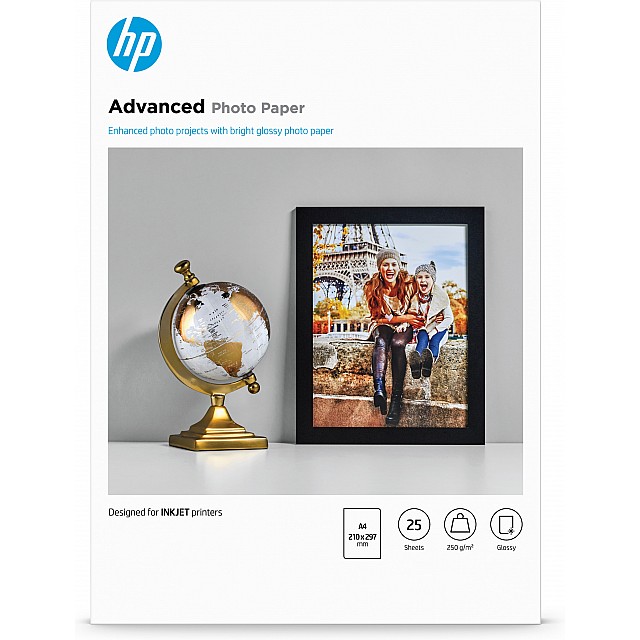 HP Q5456A Advanced glossy photo paper inktjet 250g/m2 A4 25