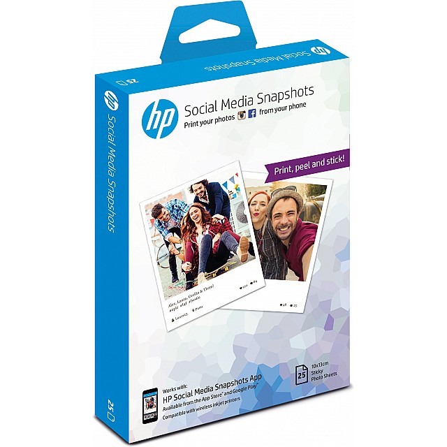 HP Social Media Snapshots 25 sheets 10x13cm