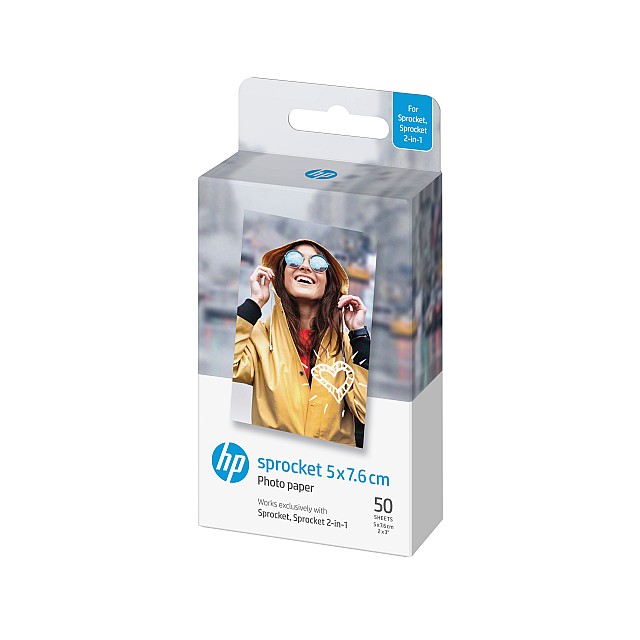 HP ZINK¦_ Sticky-Backed Foto Papier, 5x7.6 cm, 50 pagina s