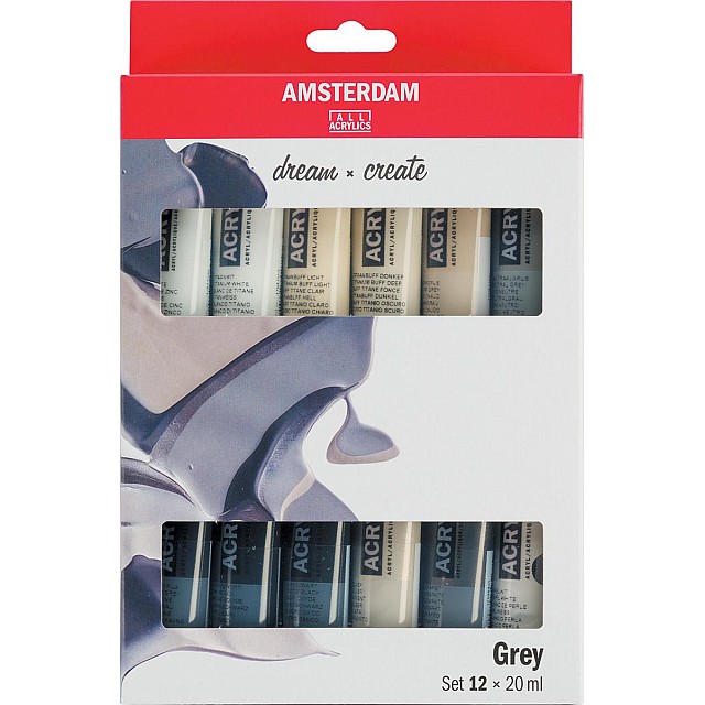 ACRYLVERF 20ML 12X GRIJS