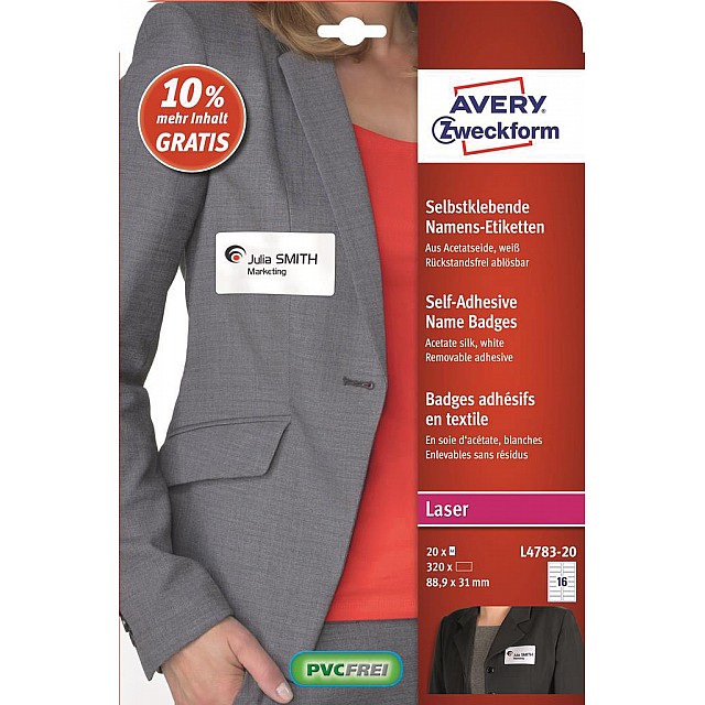 AVERY NAAMBADGE 88,9X31 DS320