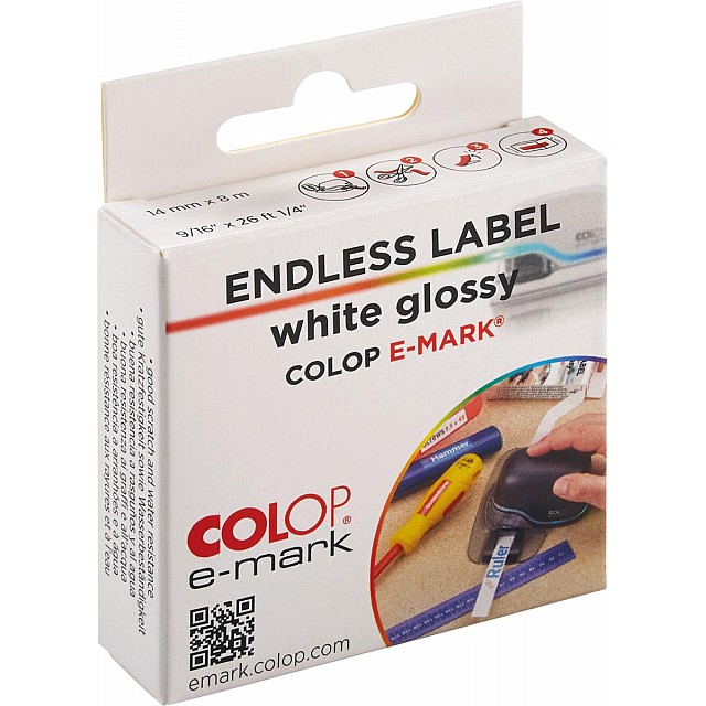 COLOP EMARK LABELROL GLOSSY WT