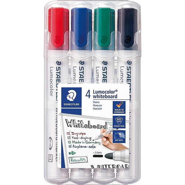 STAEDTLER WITBORDSTIFTEN 4ST new colors