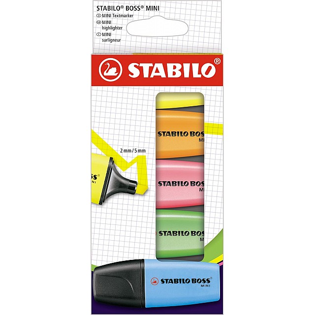 STABILO BOSS MINI MARKER 5X