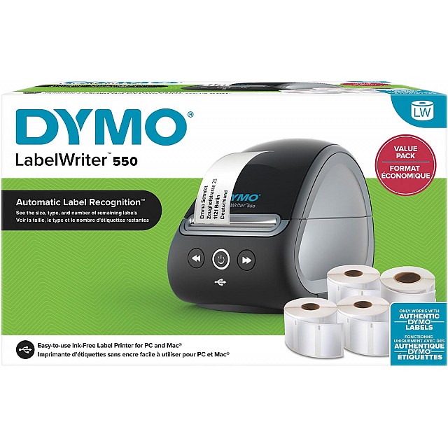 DYMO BELETTERING 550 VALUEPACK