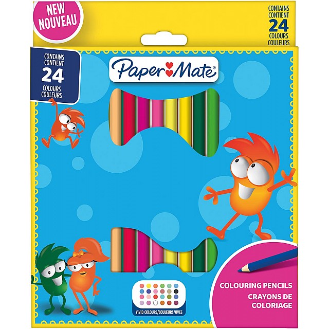 PAPERMATE KLEURPOTL ASS BL24