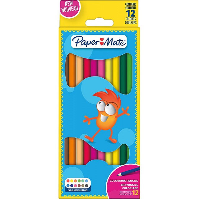 PAPERMATE KLEURPOTL ASS BL12
