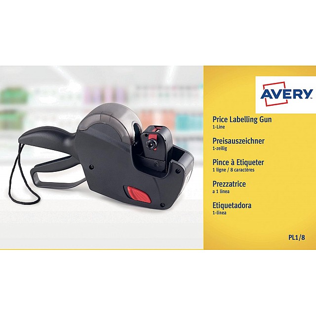 AVERY PRIJSTANG 1LIJN ZWART