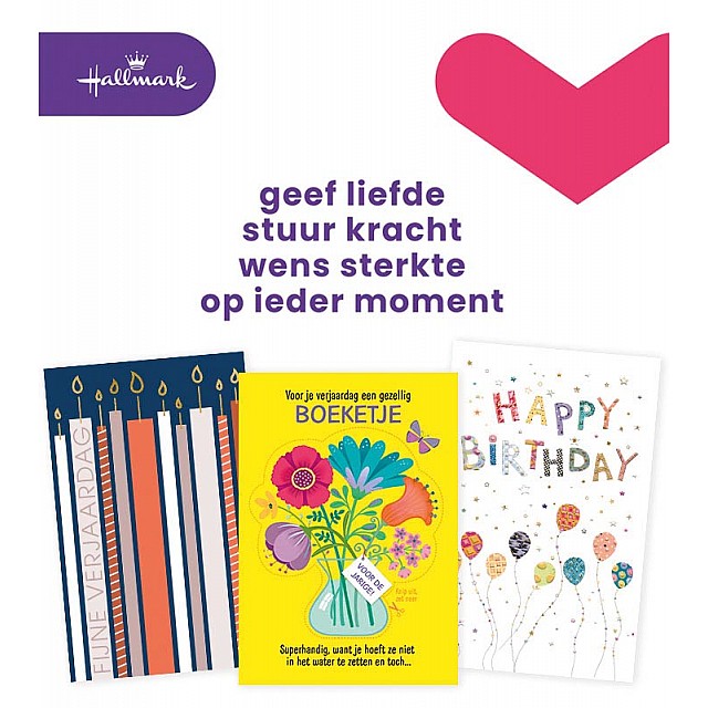 HALLMARK KAART VERJAARDAG X12