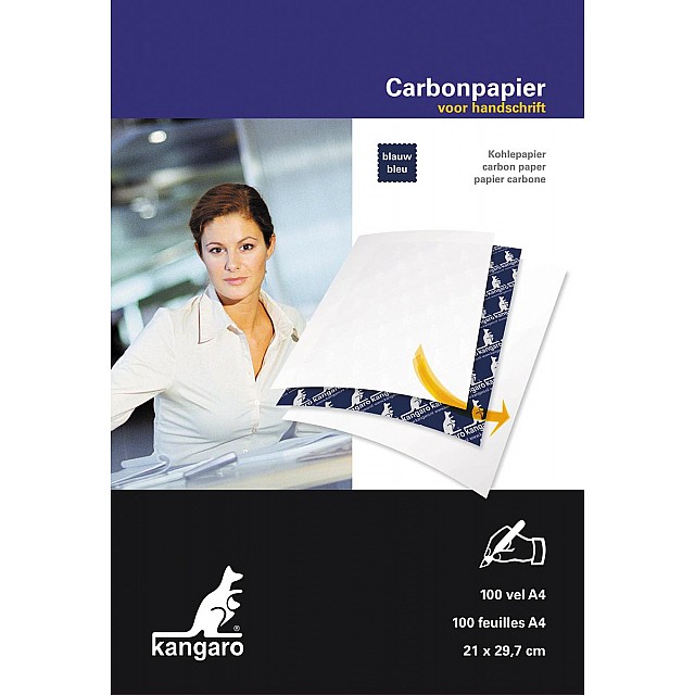 KANGARO CARBONPAP A4 BL PK100