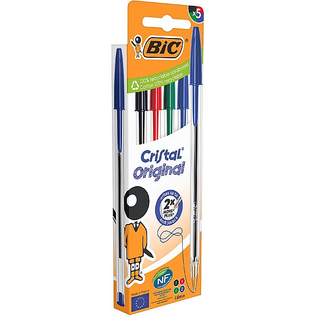 BIC CRISTAL BP M 5X ASS