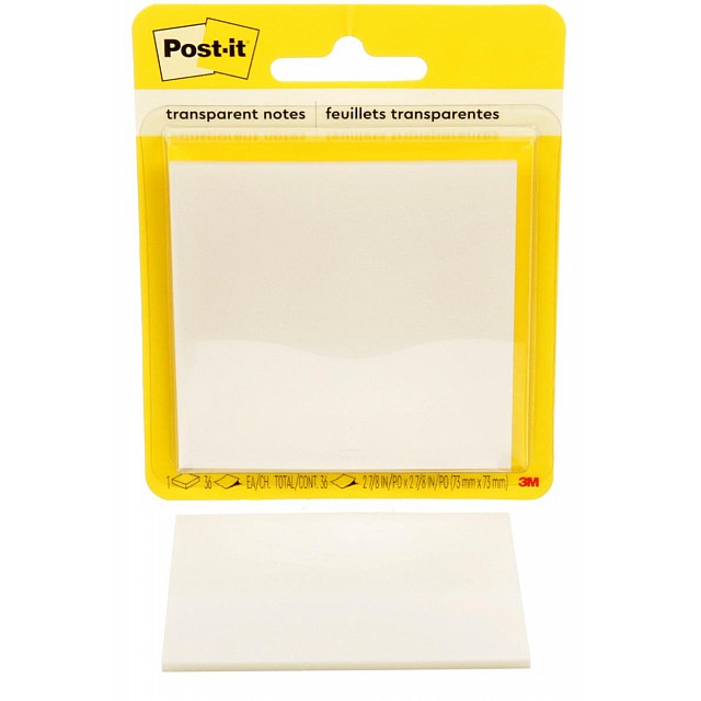 POST-IT TRANSP NOTES 36V 73X73