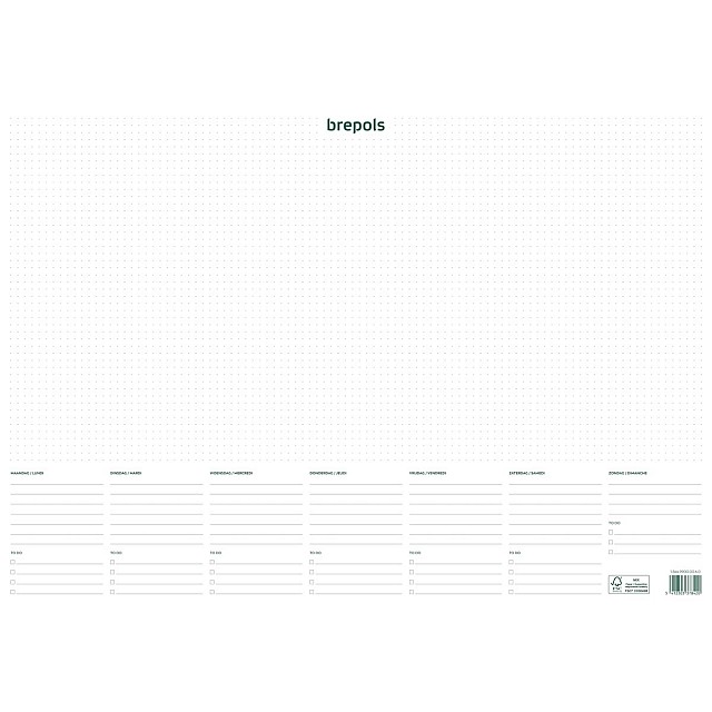 BREPOLS ONDERLEGGER WEEKPLAN