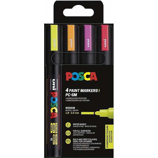 POSCA PAINTMARKER PC5M FLUO 4X