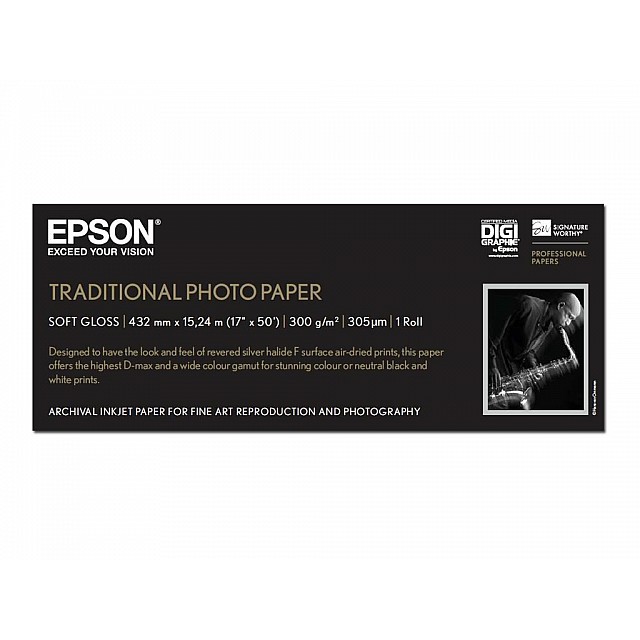 EPSON S045054 Traditional photo paper inktjet 330g/m2 432mm