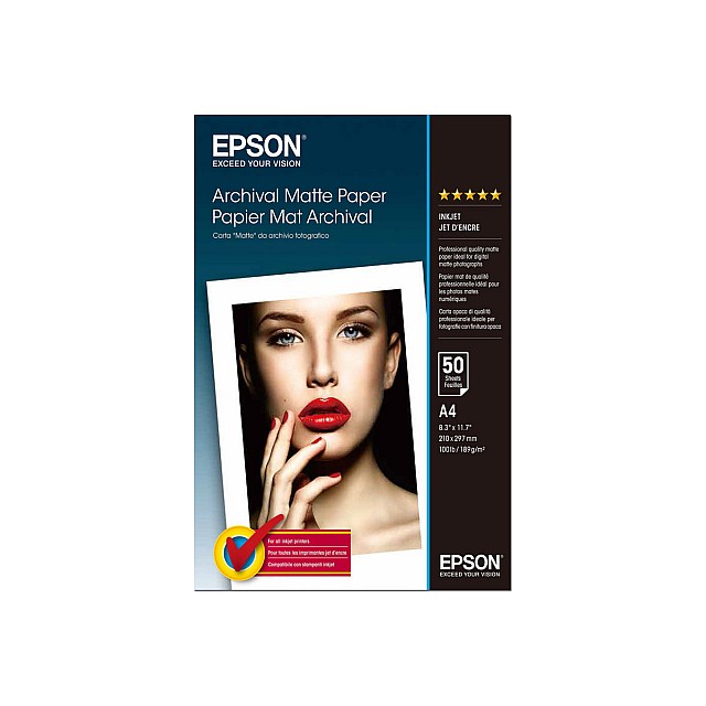 EPSON Matte archival papier inktjet 192g/m2 A4 50 sheets 1-p