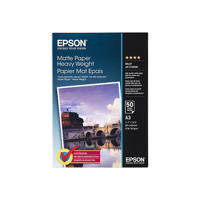 EPSON S041261 Matte heavyweight paper inktjet 167g/m2 A3 50