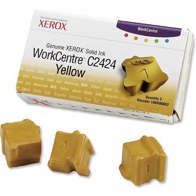 XEROX Workcentre C2424 colorstix geel standard capacity 3 x