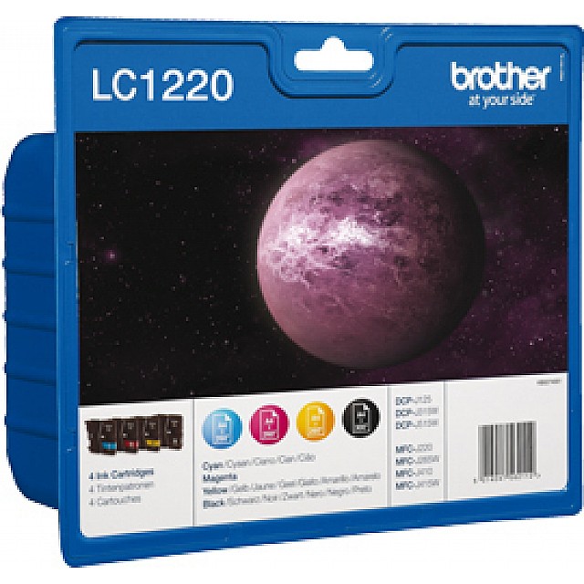 BROTHER LC-1220 inktcartridge zwart en drie kleuren standard
