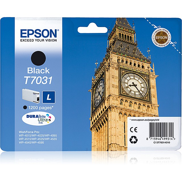 EPSON T7031 inktcartridge zwart standard capacity 24ml 1.200