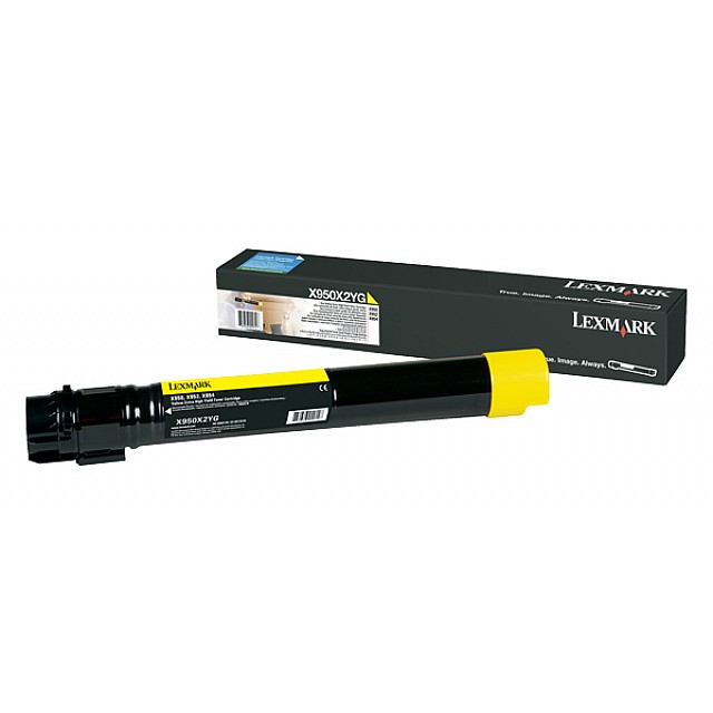 LEXMARK XS955de toner geel standard capacity 22.000 paginas