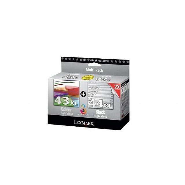 LEXMARK 43XL / 44XL inktcartridge zwart en kleur high capaci