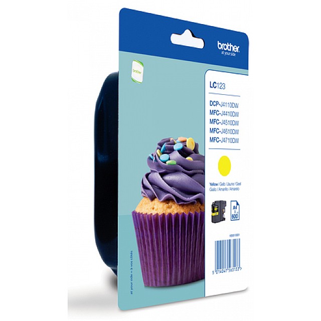 BROTHER LC-123 inktcartridge geel high capacity 600 pagina s