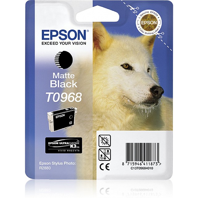 EPSON T0968 inktcartridge matzwart standard capacity 11.4ml