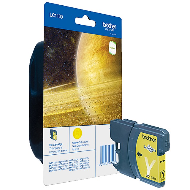 BROTHER LC-1100 inktcartridge geel standard capacity 7.5ml 3