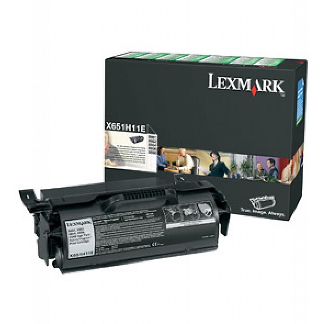 LEXMARK X651, X652, X654, X656, X658, tonercartridge zwart h